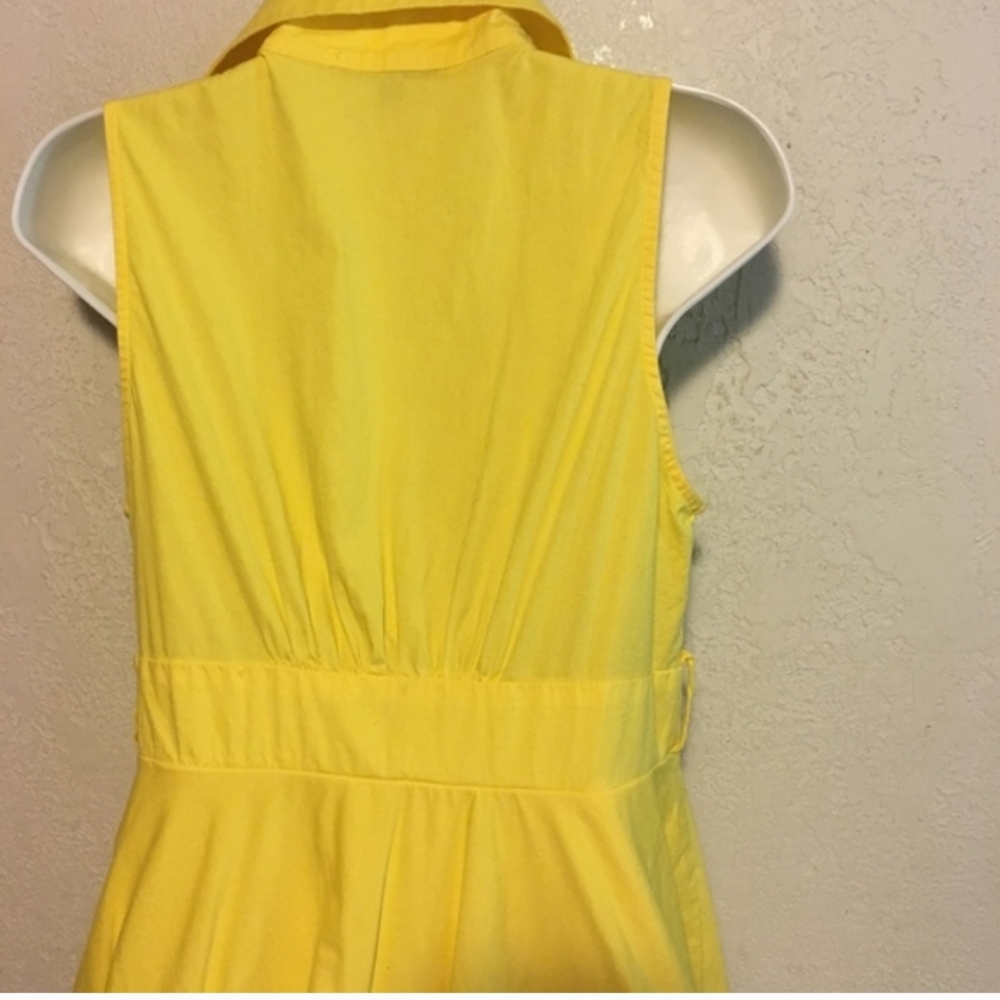 BAILEY BLUE DRESS SLEEVELESS YELLOW SIZE M - Picture 5 of 6